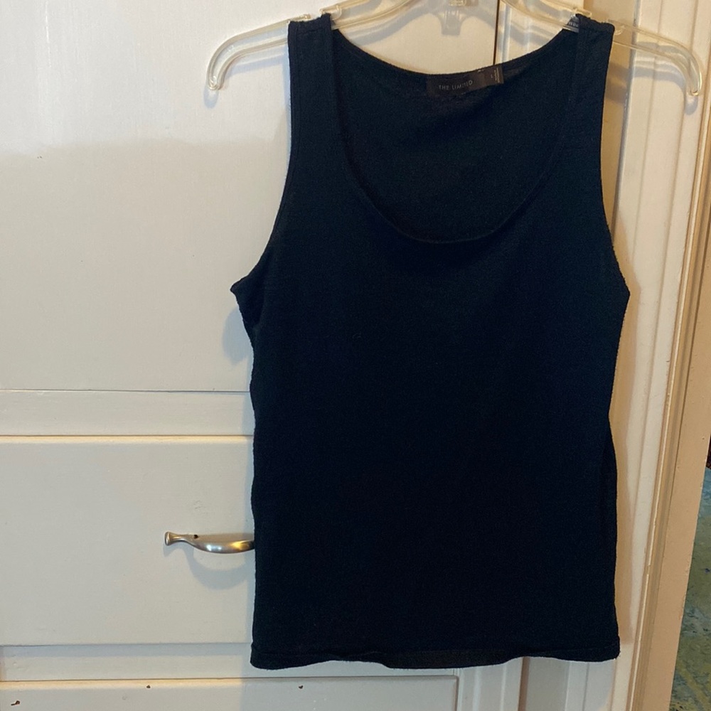 Black tank with a subtle sparkle weaved in.
